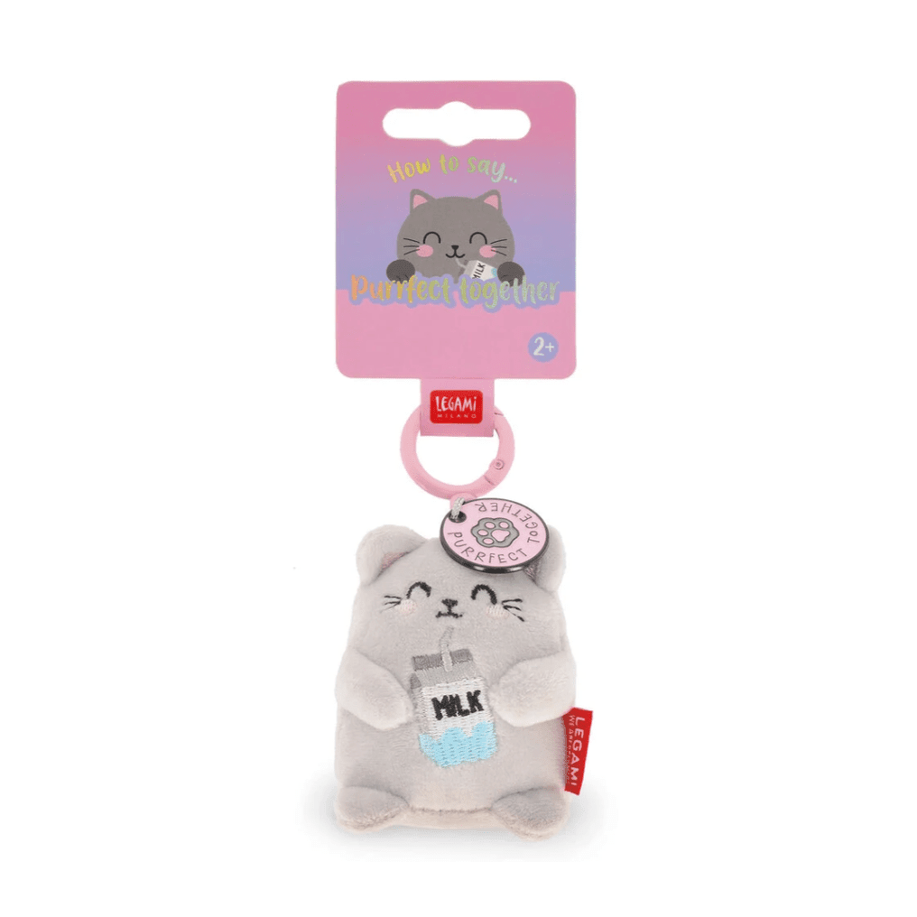 Porta - chaves de peluche Gato - Pequeno e super macio! Legami - Papelaria Encantada