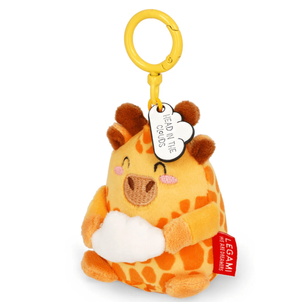 Porta - chaves de peluche giraffa - Pequeno e super macio! - Papelaria Encantada