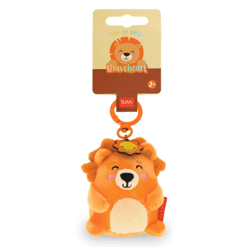 Porta - chaves de peluche leão - Pequeno e super macio! - Papelaria Encantada