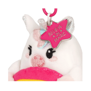 Porta - chaves de peluche unicórnio - Pequeno e super macio! - Papelaria Encantada