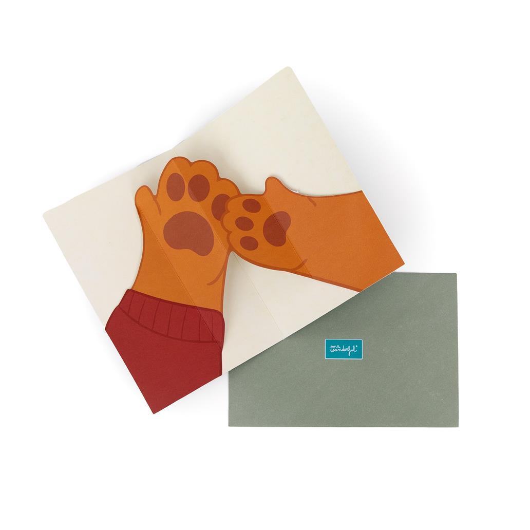 Postal Pop - up - Pai, a tua pegada está em cada passo que dou - Mr. Wonderful - Papelaria Encantada