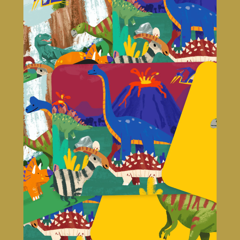 Procura e Encontra Dinossauros - The Happy Gang - Papelaria Encantada