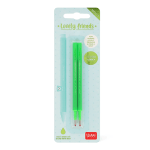 Recargas Canetas Lovely Friends Legami - Verde neon 2 Unidades - Papelaria Encantada