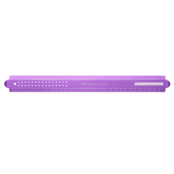 Régua Faber-Castell Sparkle Lineal Ruler 30cm Roxo - Papelaria Encantada