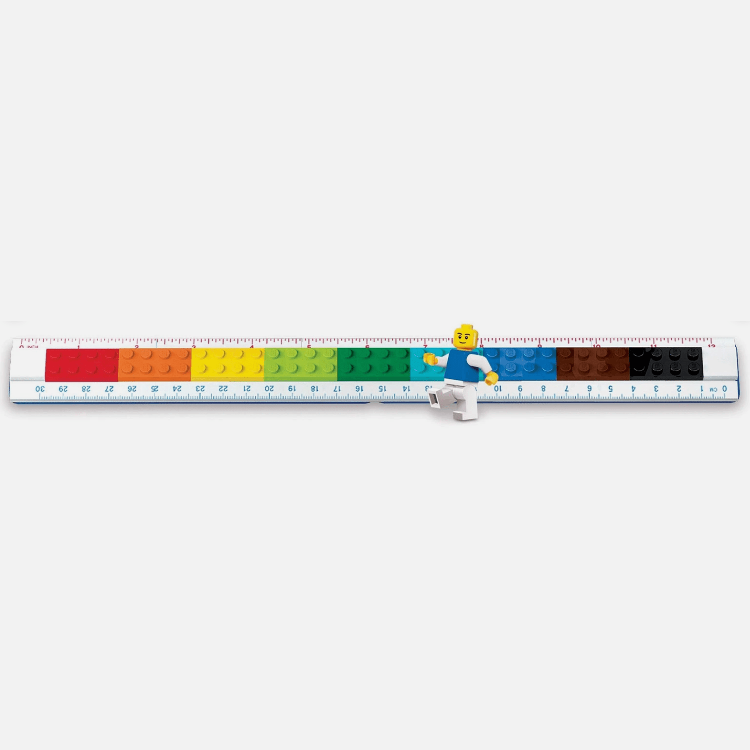 Régua LEGO 2 em 1 para montar com minifigura - Papelaria Encantada