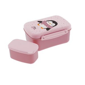 Sanduicheira hermética com placa de refrigeração Aurea Kids - Pinguim - Papelaria Encantada