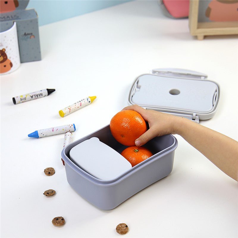 Sanduicheira hermética com placa de refrigeração Aurea Kids - Urso - Papelaria Encantada
