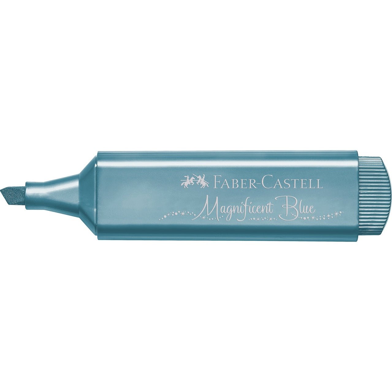 Sublinhador Faber-Castell Textliner Metálico Azul - Papelaria Encantada