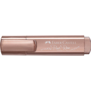 Sublinhador Faber-Castell Textliner Metálico Rosa - Papelaria Encantada