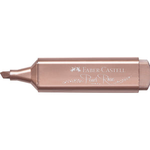 Sublinhador Faber-Castell Textliner Metálico Rosa - Papelaria Encantada
