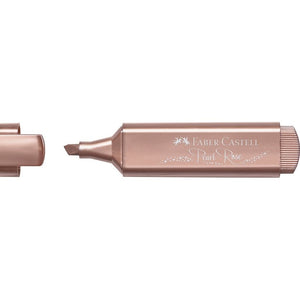 Sublinhador Faber-Castell Textliner Metálico Rosa - Papelaria Encantada