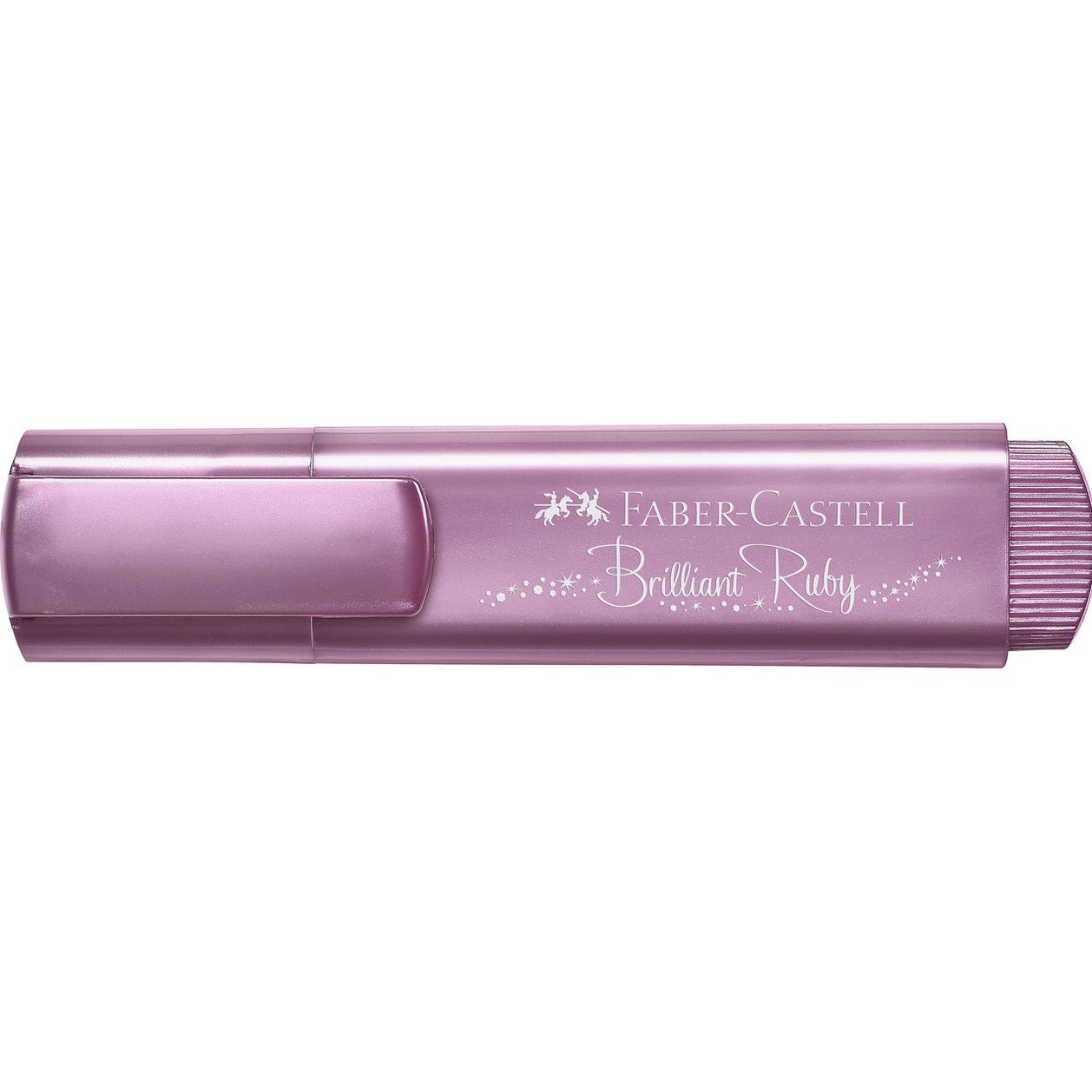 Sublinhador Faber-Castell Textliner Metálico Ruby - Papelaria Encantada