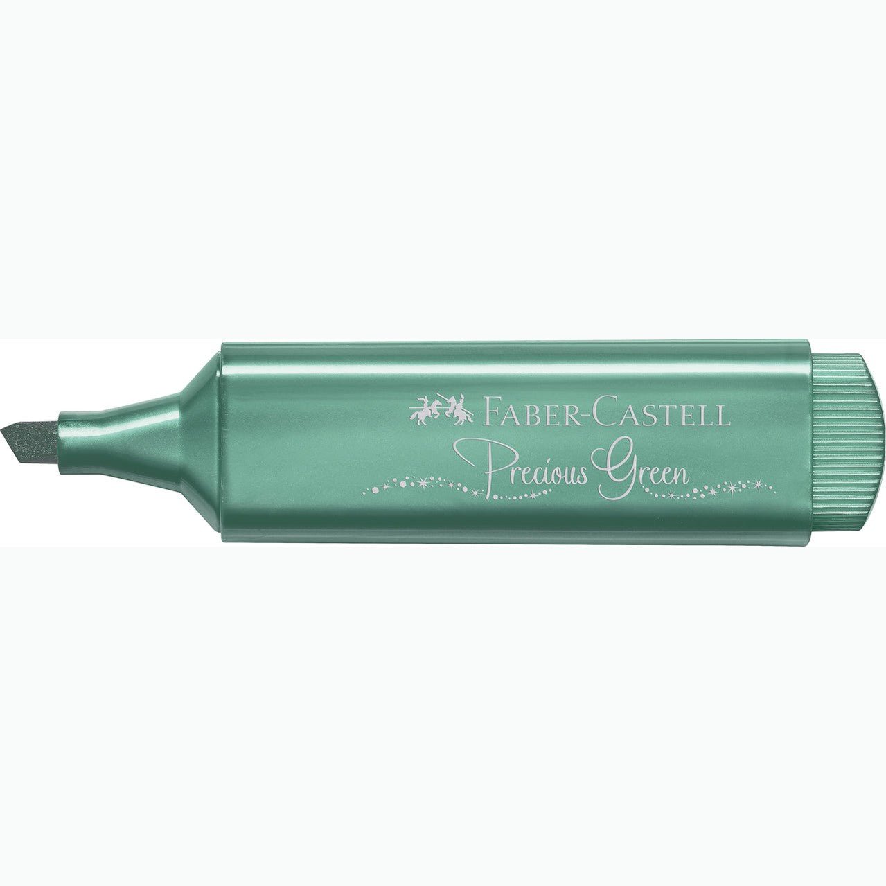 Sublinhador Faber-Castell Textliner Metálico Verde - Papelaria Encantada