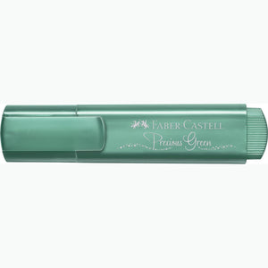 Sublinhador Faber-Castell Textliner Metálico Verde - Papelaria Encantada