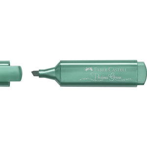 Sublinhador Faber-Castell Textliner Metálico Verde - Papelaria Encantada