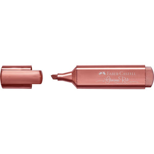 Sublinhador Faber-Castell Textliner Metálico Vermelho - Papelaria Encantada