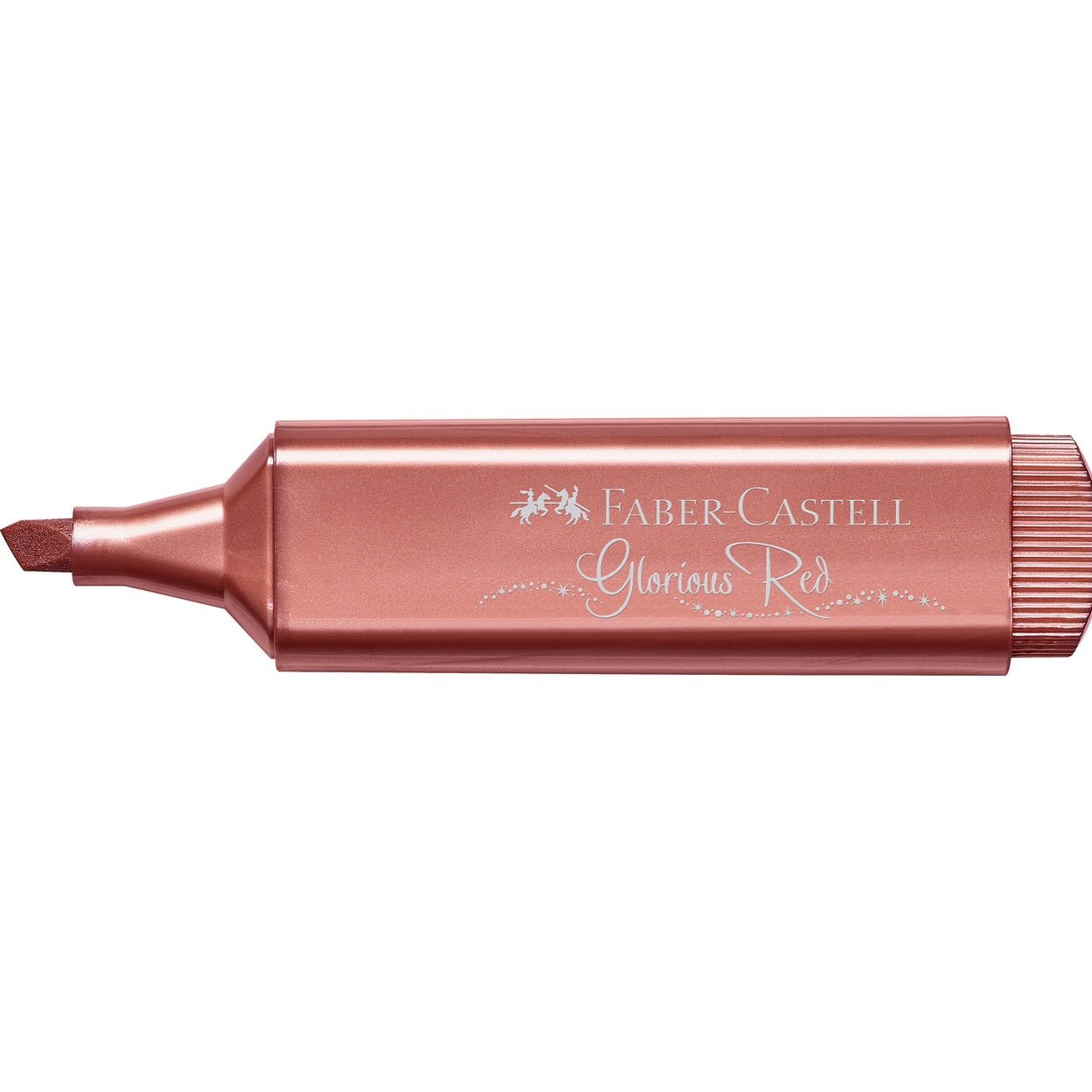 Sublinhador Faber-Castell Textliner Metálico Vermelho - Papelaria Encantada