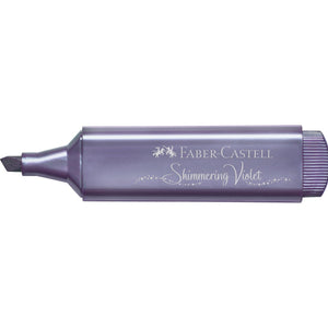 Sublinhador Faber-Castell Textliner Metálico Violeta - Papelaria Encantada