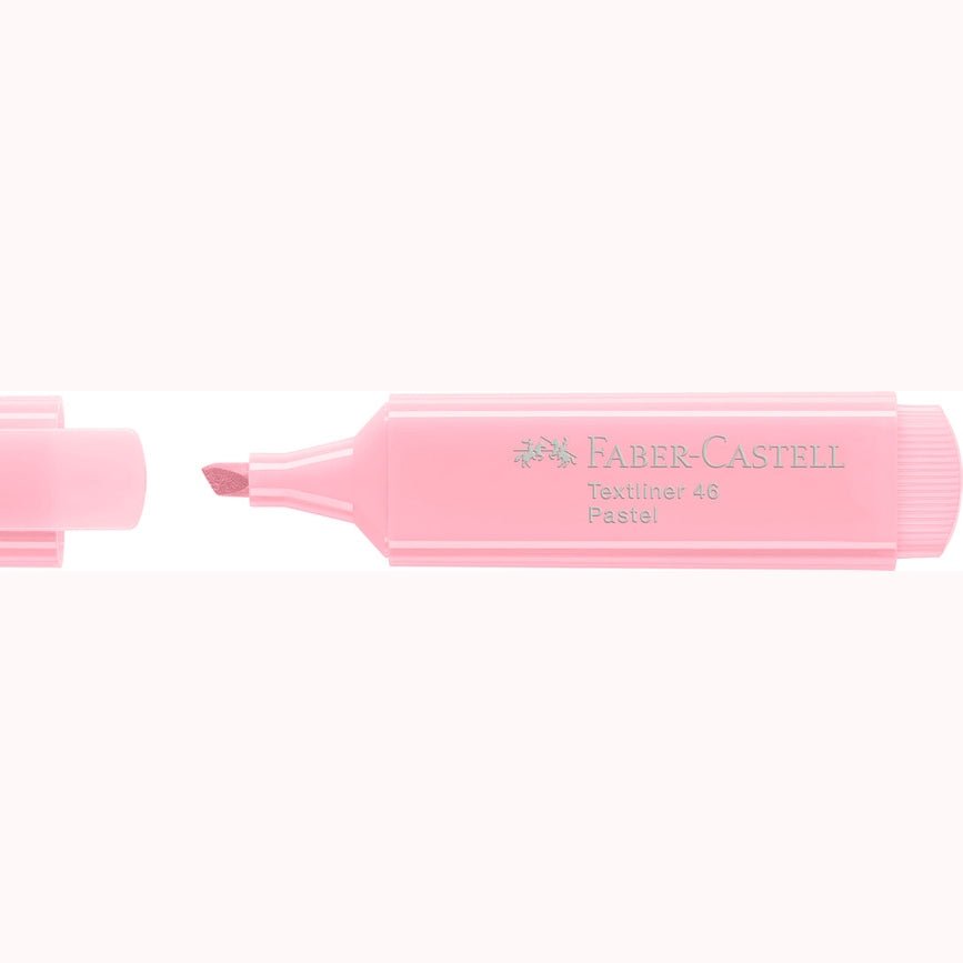Sublinhador Faber-Castell Textliner Pastel Rosa Blush - Papelaria Encantada