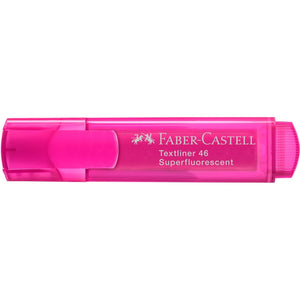 Sublinhador Faber-Castell Textliner Superfluorescente neon Rosa - Papelaria Encantada