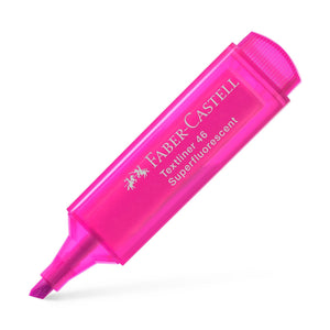 Sublinhador Faber-Castell Textliner Superfluorescente neon Rosa - Papelaria Encantada