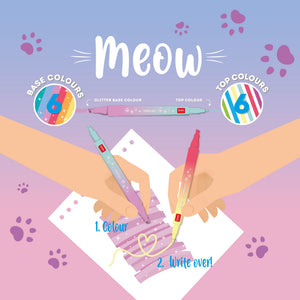 Sublinhadores Legami Ponta Dupla Pastel com glitter - Papelaria Encantada