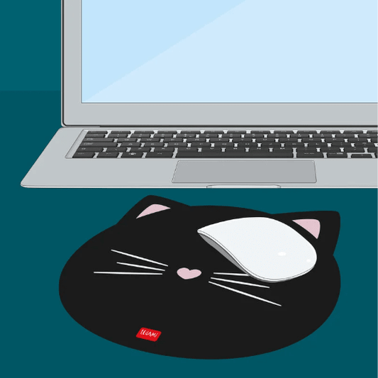 Tapete de rato Gato preto Legami - Papelaria Encantada