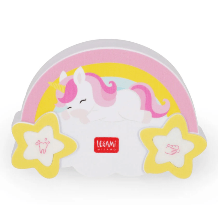 Temporizador 2 em 1 - Unicórnio para mãos e dentes - Legami - Papelaria Encantada