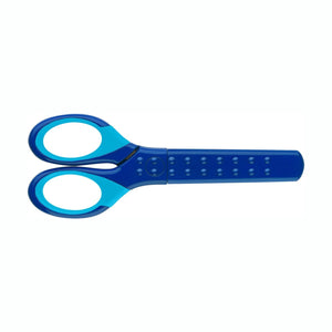 Tesoura Faber-Castell Grip com proteção L+R Azul - Papelaria Encantada