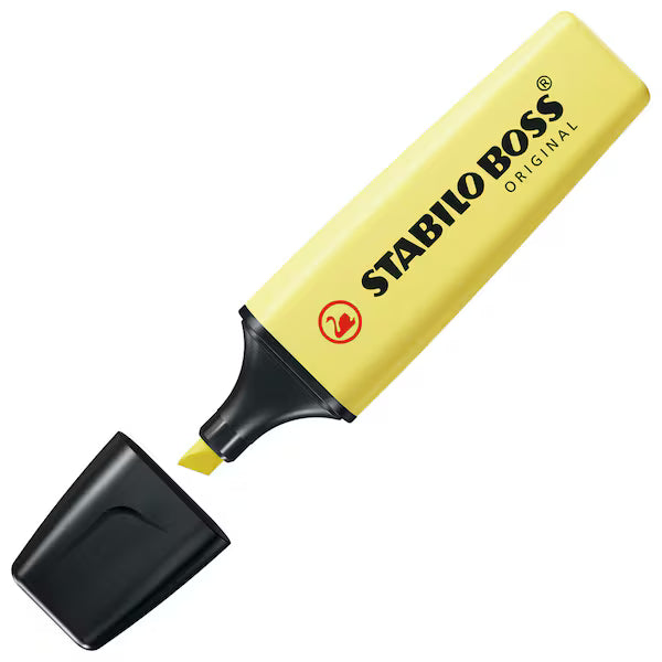 Sublinhador stabilo BOSS ORIGINAL Pastel - Amarelo