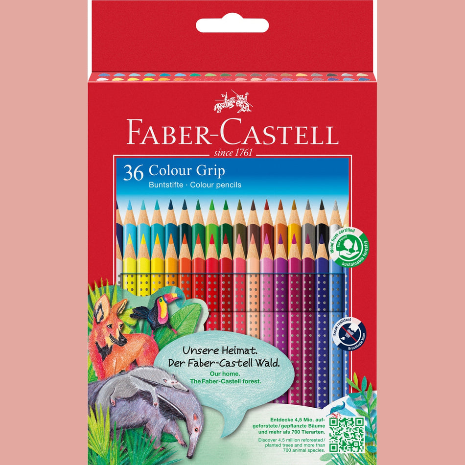 Lápis de cor Faber-Castell Grip 36 cores