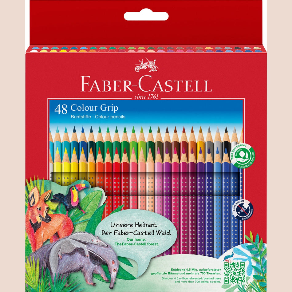 Lápis de cor Faber-Castell Grip 48 cores