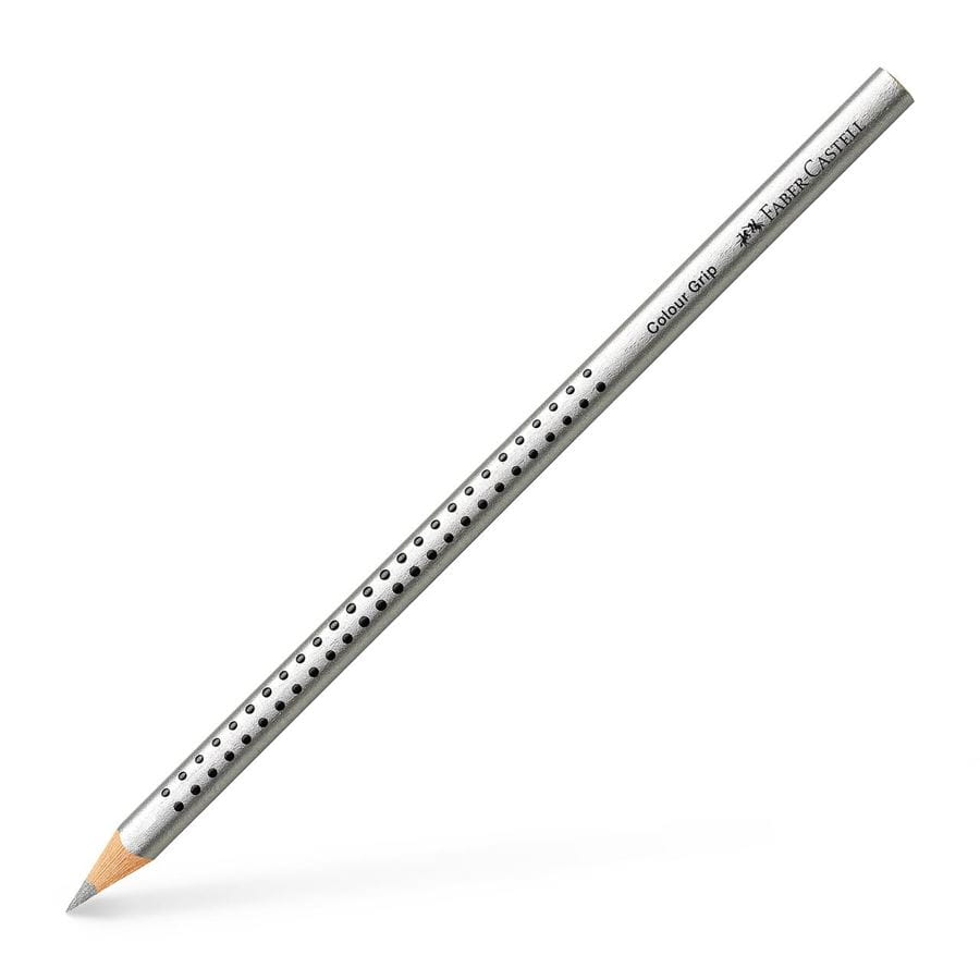Lápis de cor Faber-Castell Colour Grip — à unidade — Prateado (112482)