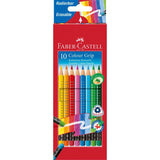 Lápis de cor apagáveis Faber-Castell Colour Grip — 10 cores