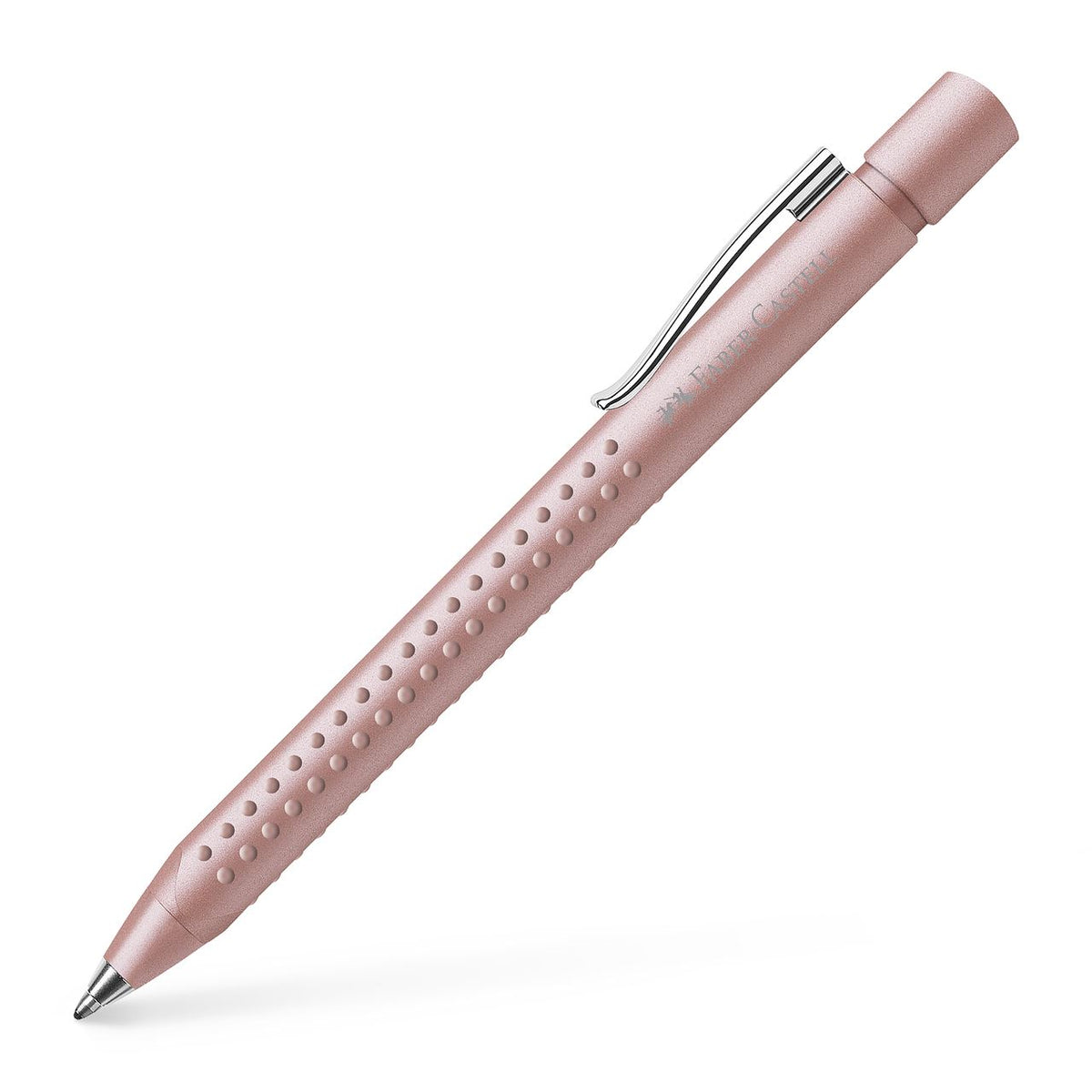 Esferográfica rosa incluída no conjunto Faber-Castell Grip 2011