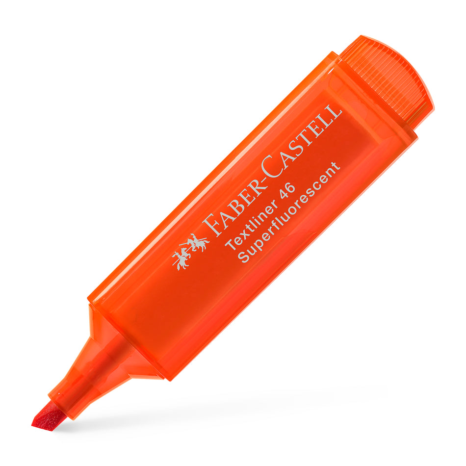 Sublinhador Faber-Castell Textliner Superfluorescente neon Laranja