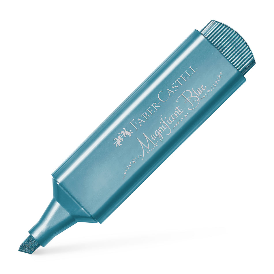 Sublinhador Faber-Castell Textliner Metálico Azul