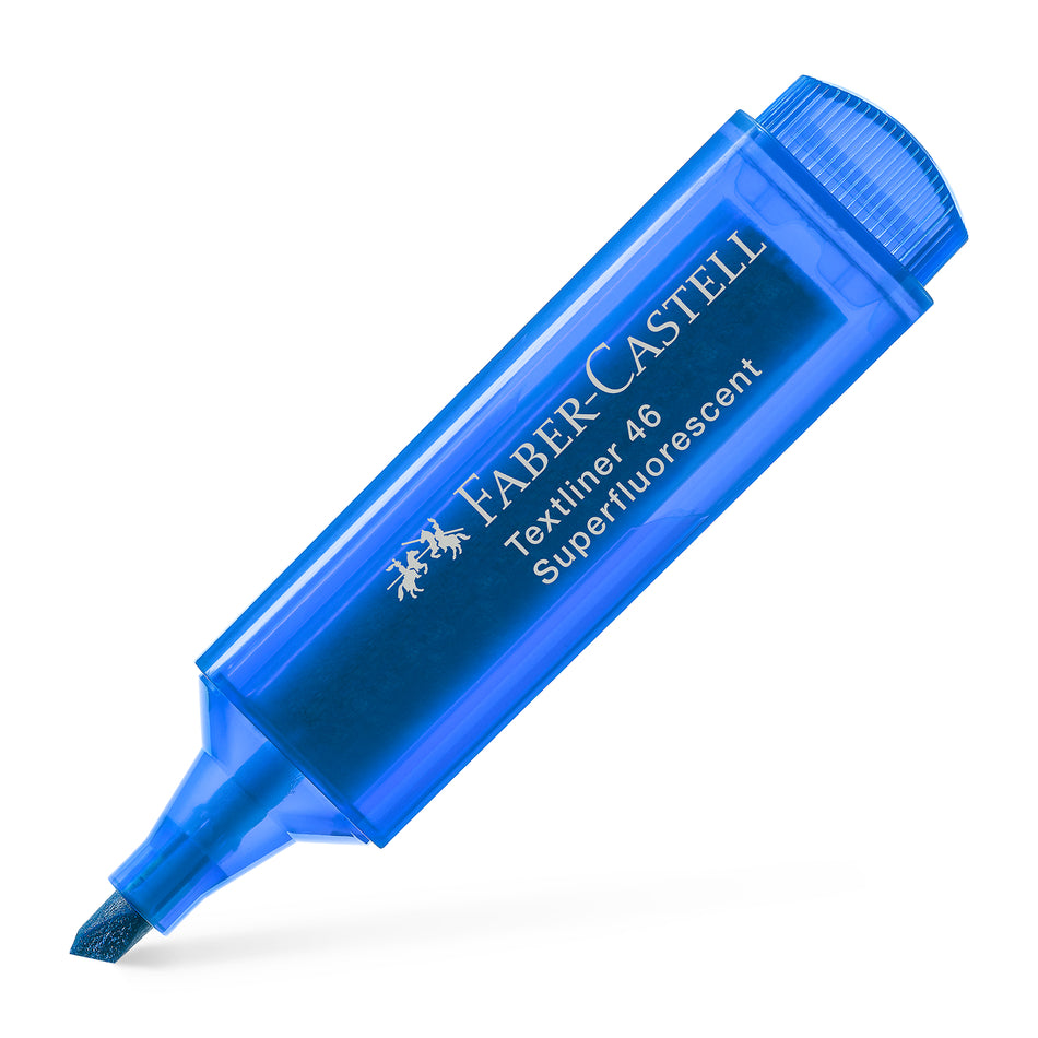 Sublinhador Faber-Castell Textliner Superfluorescente neon Azul