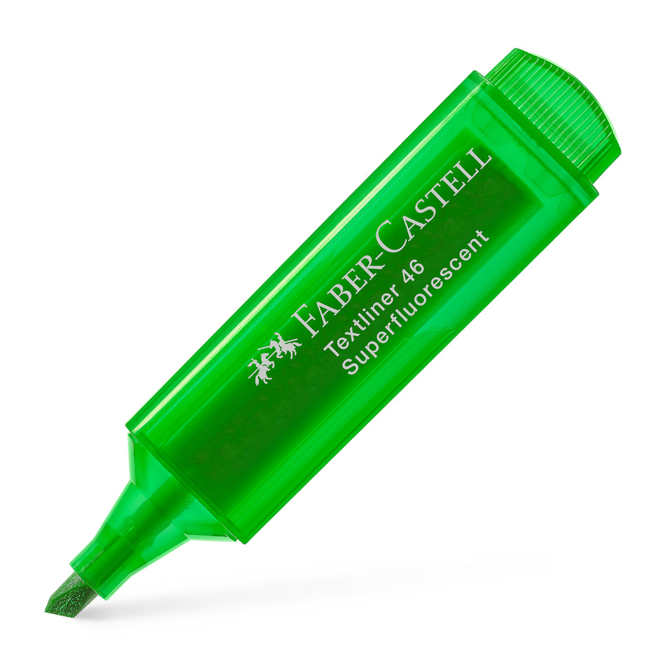 Sublinhador Faber-Castell Textliner Superfluorescente neon Verde