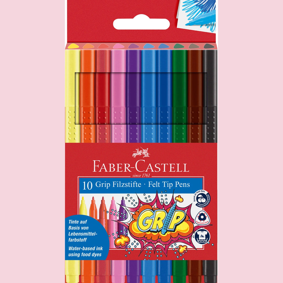 Marcadores Faber-Castell Grip 10 cores