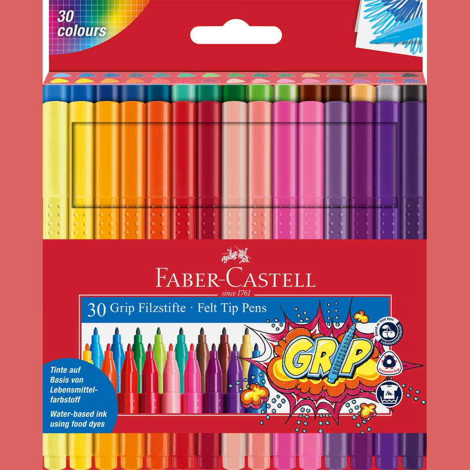 Marcadores Faber-Castell Grip 30 cores