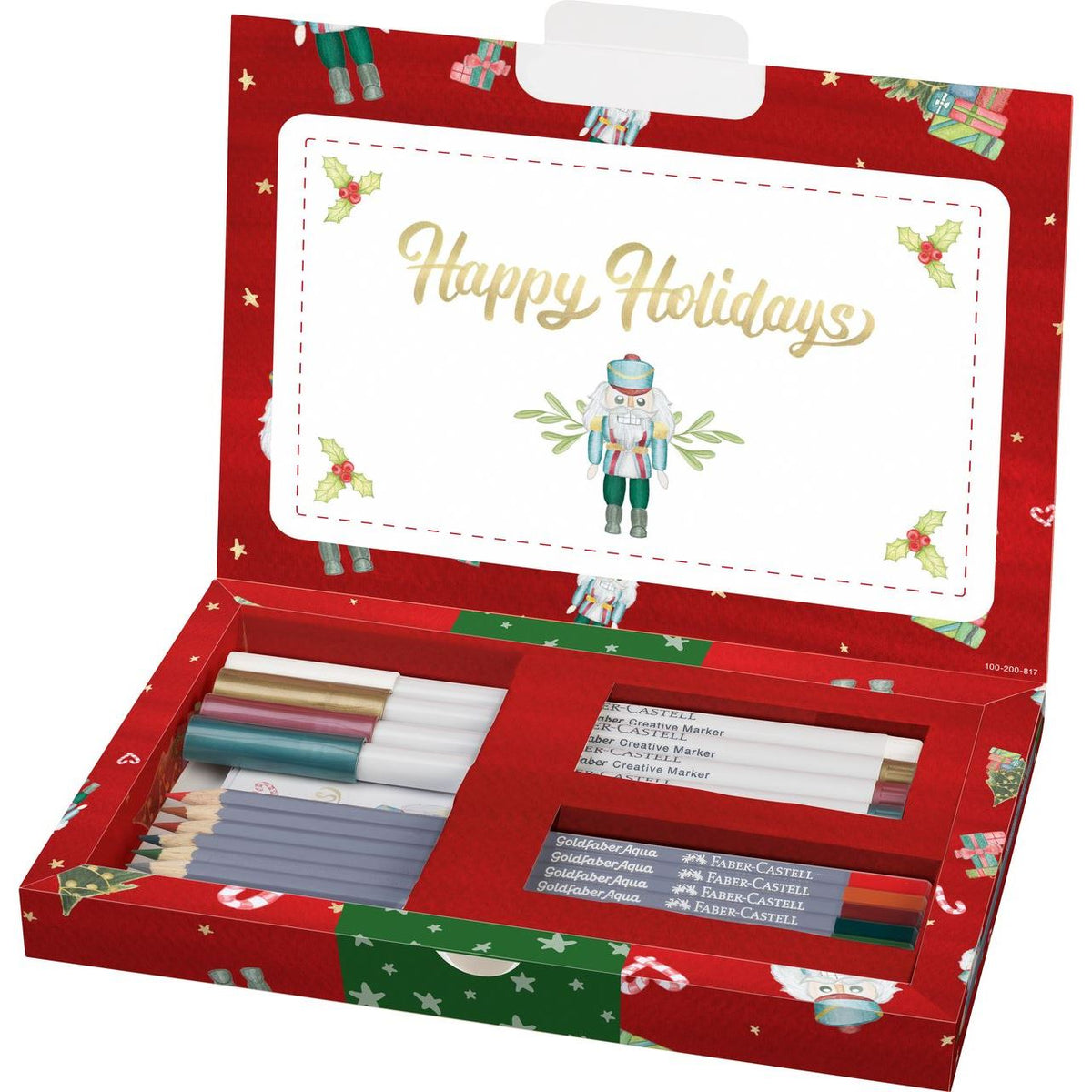 Kit Criativo Faber-Castell Goldfaber Happy Holidays - Caixa aberta em perspetiva