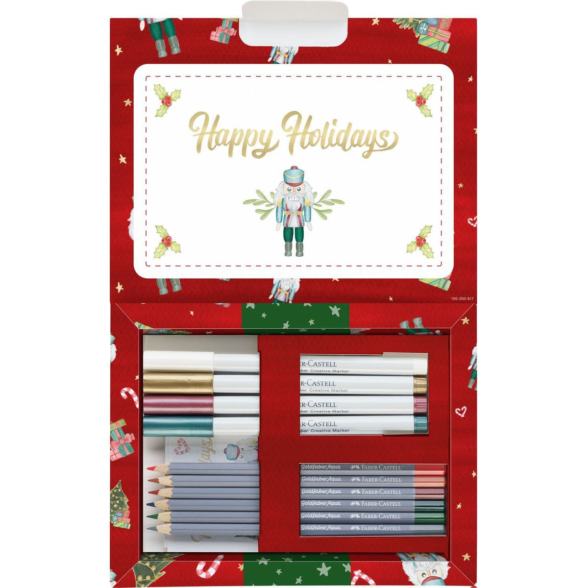 Kit Criativo Faber-Castell Goldfaber Happy Holidays - Vista frontal do conjunto aberto