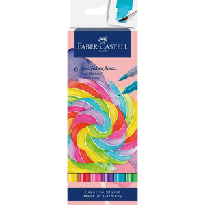 Marcadores Faber-Castell Goldfaber Aqua Dual — conjuntos de 6 — Guloseimas
