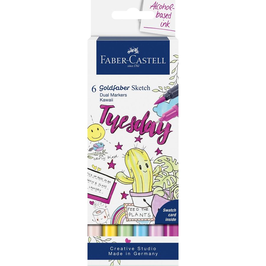 Marcadores Faber-Castell Goldfaber Sketch — conjuntos de 6 — Kawaii