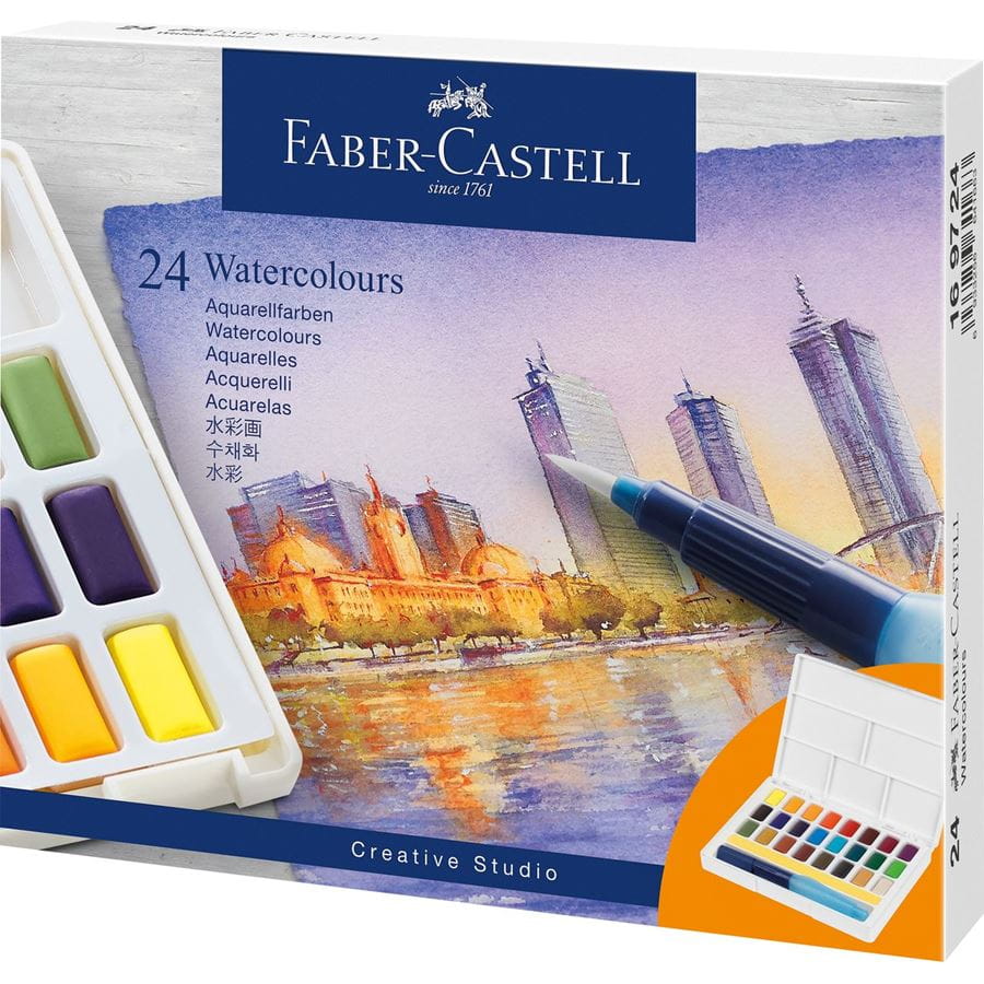 Aguarelas Faber-Castell Goldfaber — conjuntos — 24 cores