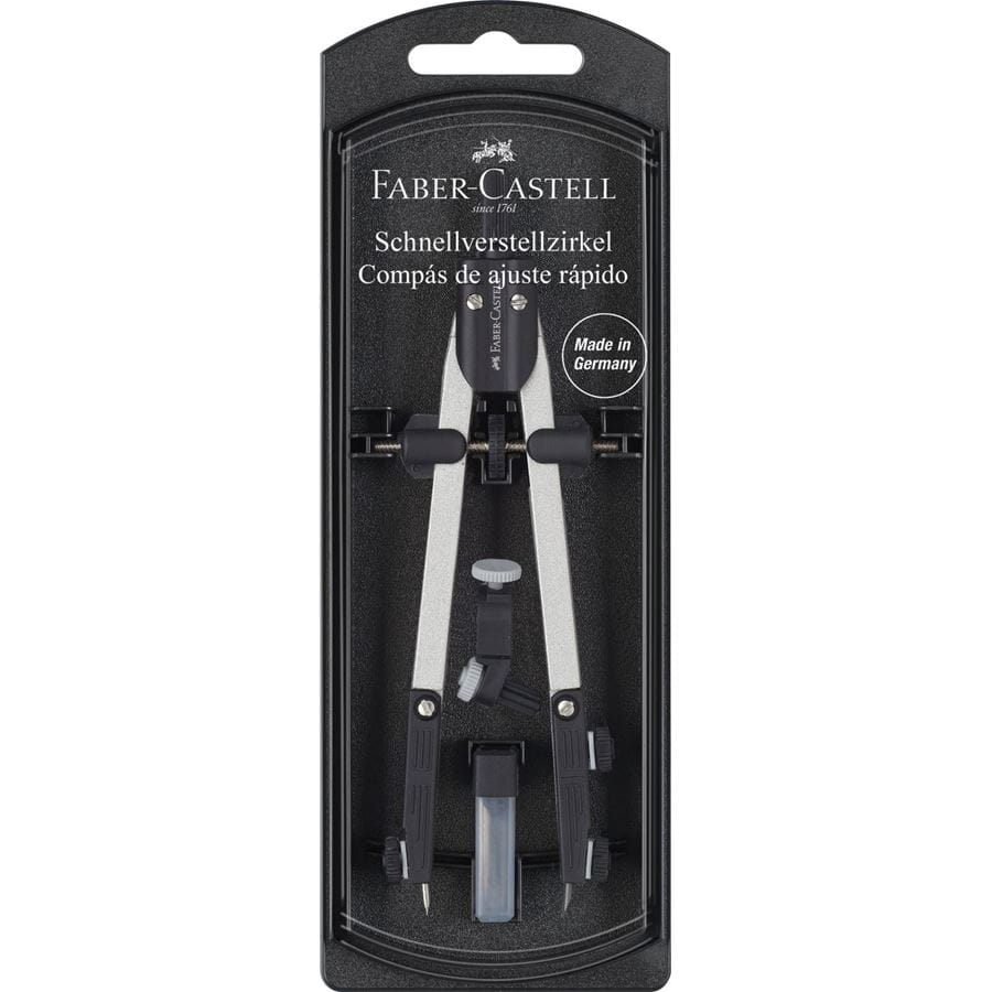 Compasso Faber-Castell com adaptador e minas