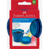 Copo lava-pincéis Faber-Castell Clic&Go — Azul