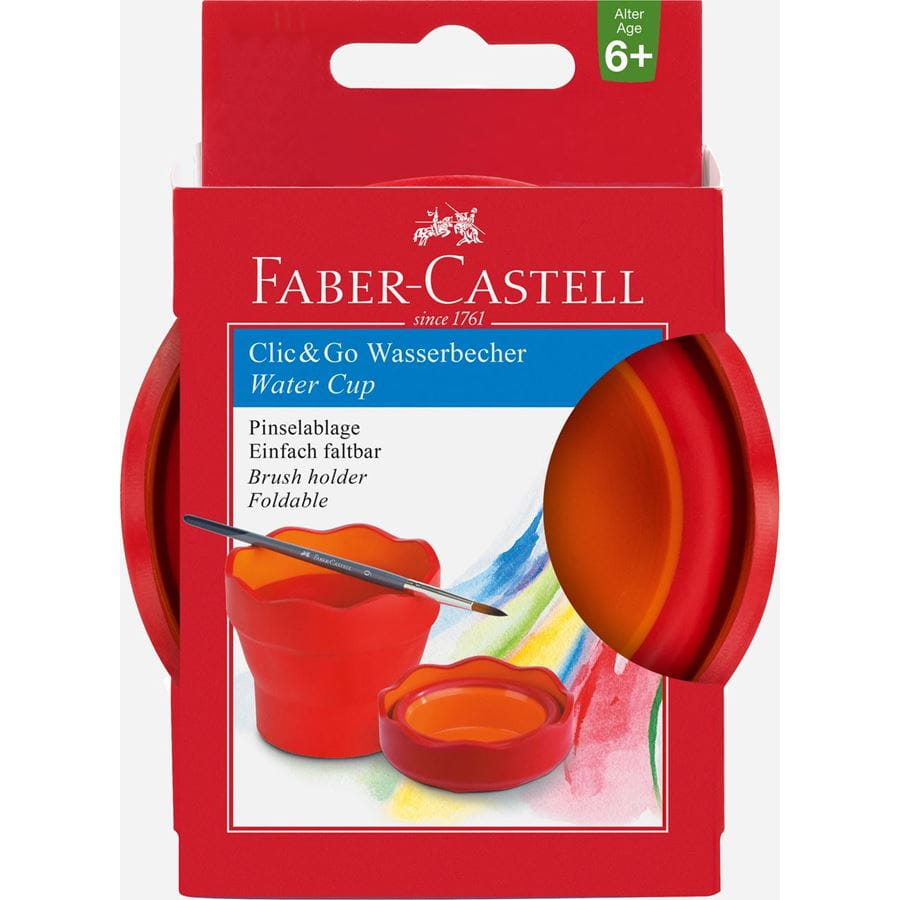 Copo lava-pincéis Faber-Castell Clic&Go — Amora