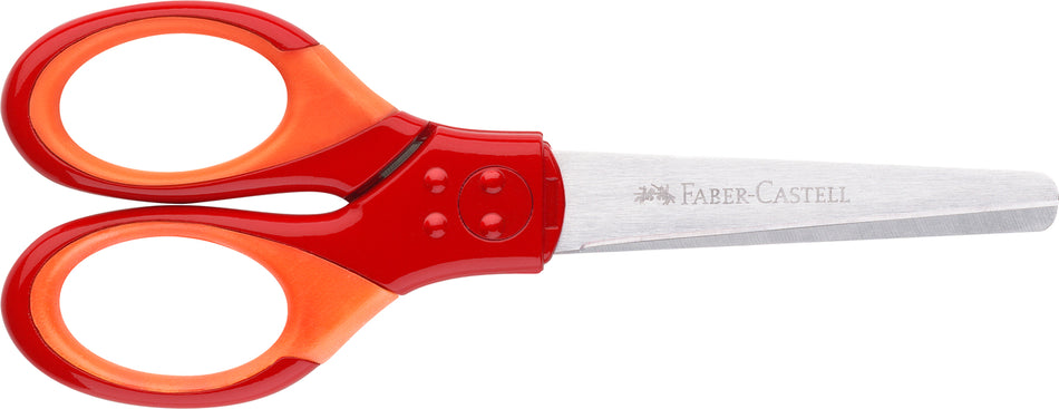 Tesoura Faber-Castell Grip com proteção L+R Vermelha